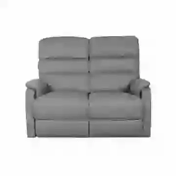 Charcoal Grey Manual Reclining 2 Seater Sofa